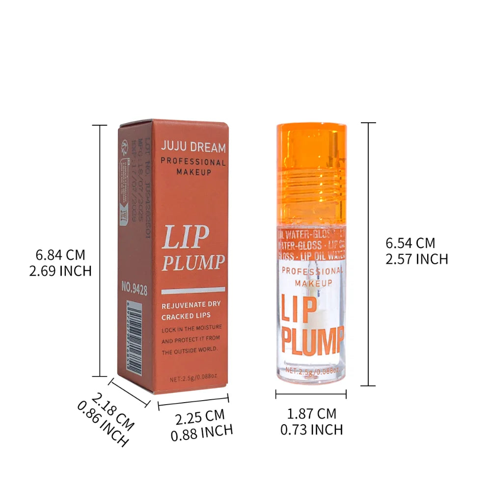 Cherry Plump Lip Oil – Moisturizing Lip Gloss Serum, Long-Lasting Waterproof Volume & Shine, Non-Sticky, Unisex, Holiday Makeup Zpaxo