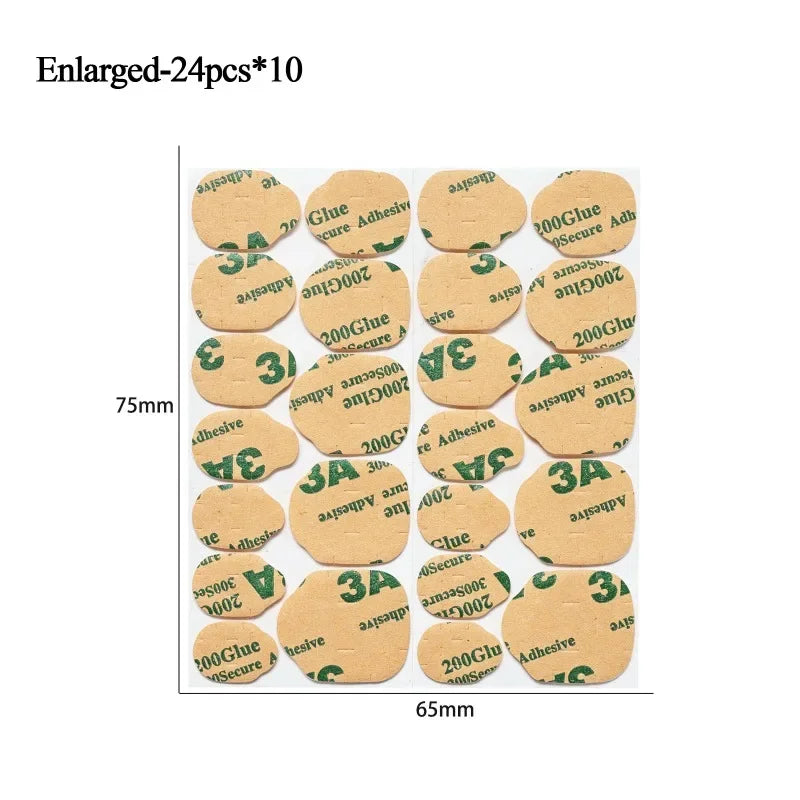Double Side Nail Jelly Glue False Nail Art Adhesive Tape Transparent Glue Stickers DIY Reusable Manicure Nails Accessories Salon Zpaxo Enlarged 24pcs x10