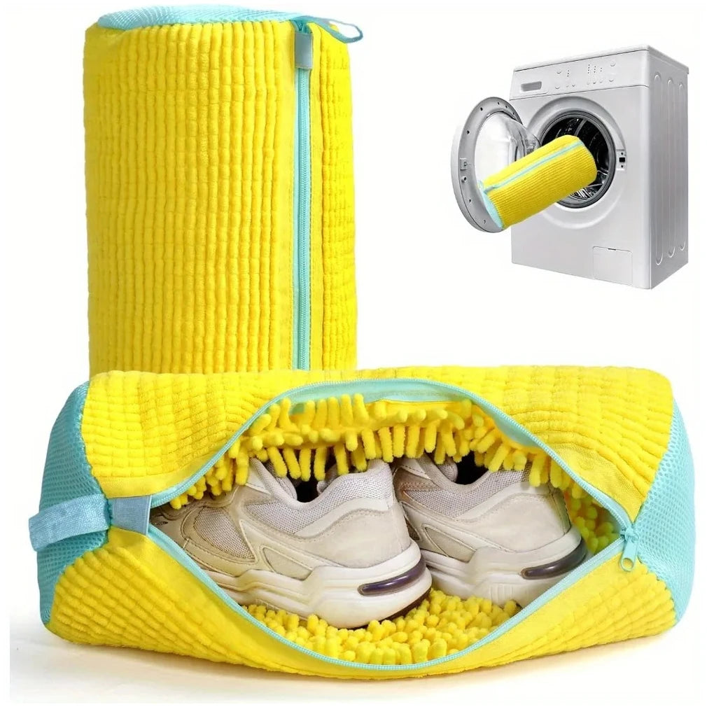 Shoe Washing Bag Washing Machine Laundry Bags Microfiber Closure Shoes Cleaning Bag Shoes Laundry Net Fluffy Fibers Sneaker Zpaxo