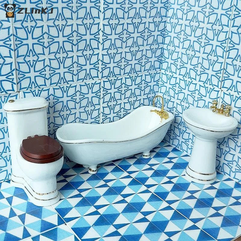 ▶1Pcs 9cm Miniature Square Wooden Floor Model for 1:12 scale dollhouse Bathroom Living Room Decoration Toy Doll House Accessorie Zpaxo