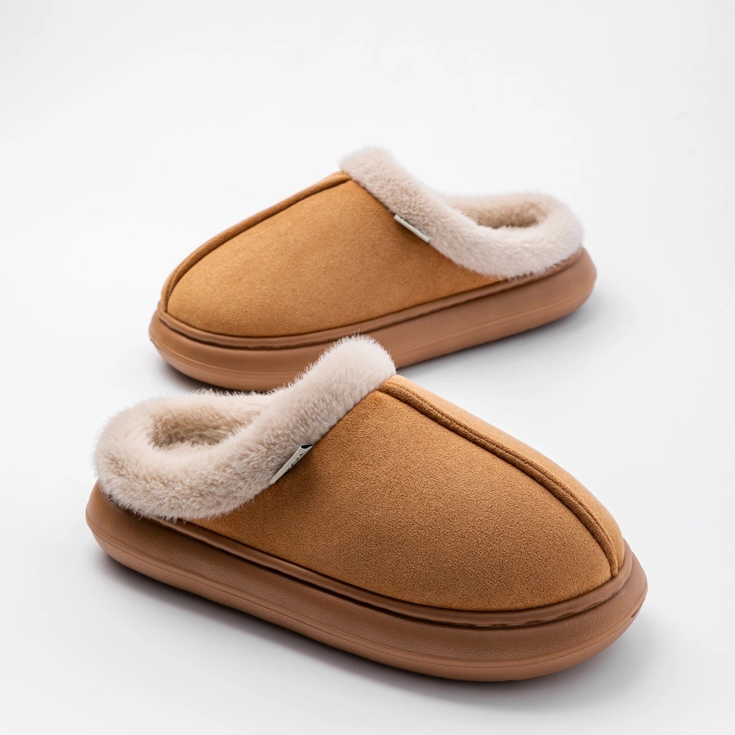Men's Warm Non-slip Slippers Plush Fleece Lined Fuzzy House Shoes