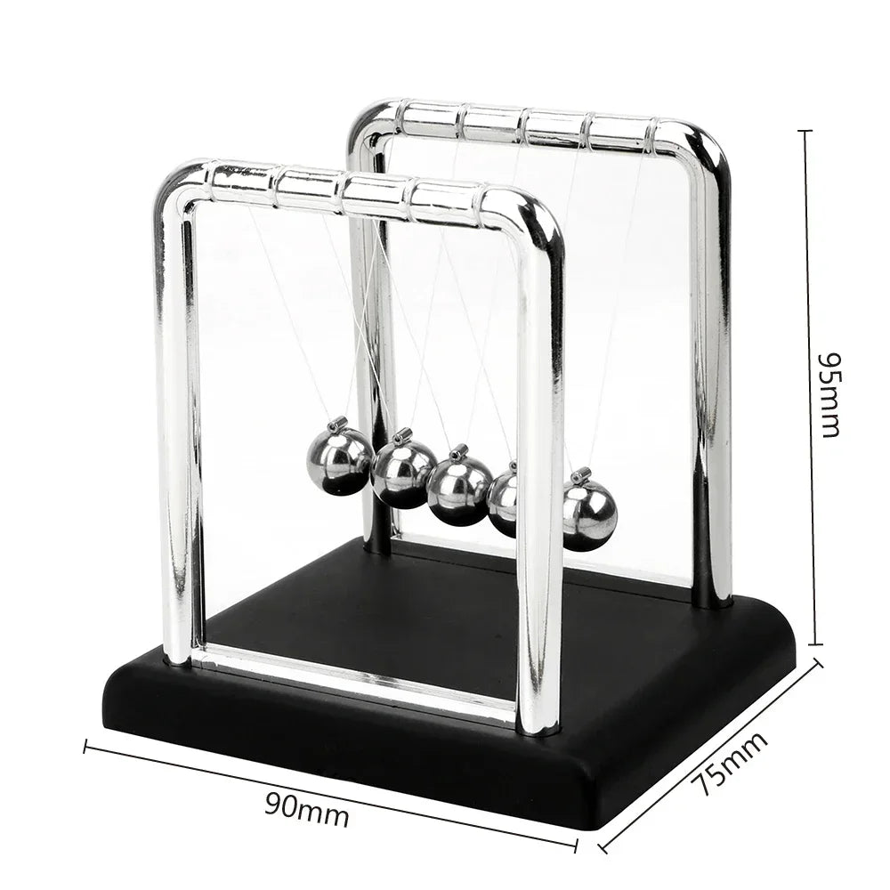Newton's Cradle Steel Balance Ball – Physics Desk Decor Newton's Cradle Toy Zpaxo