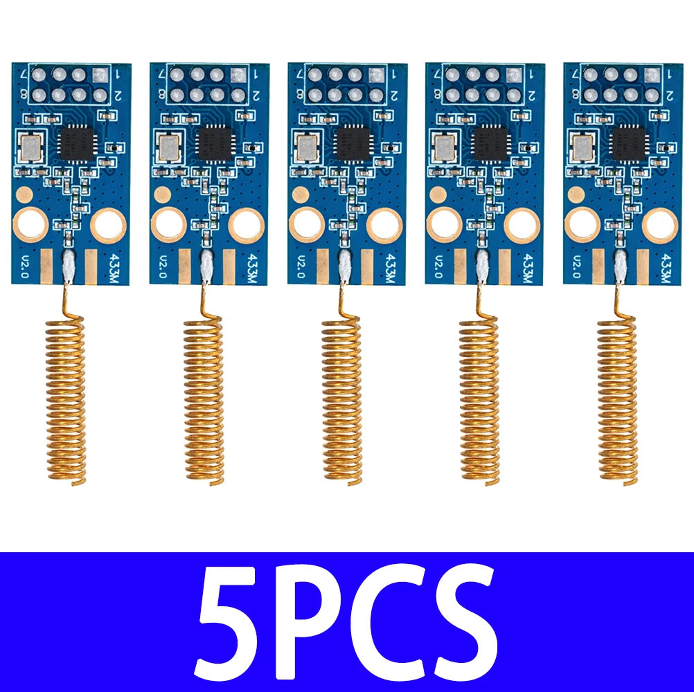 CC1101 Programmable RF Transceiver Module (433MHz with OOK/ASK/MSK Modulation - Long-Distance Wireless Control Board Zpaxo 5pcs