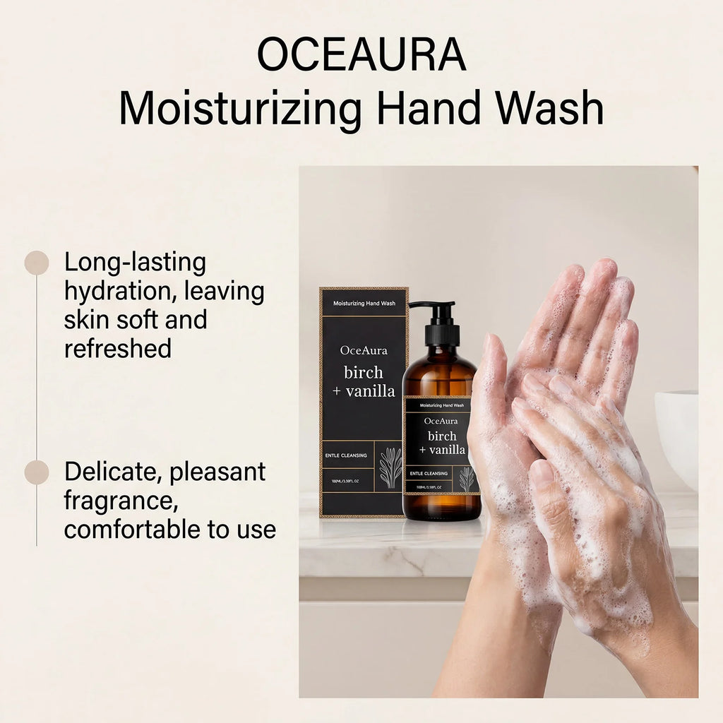OceAura Vanilla Extract Moisturizing Hand Wash 100ml Liquid Hand Soap Zpaxo