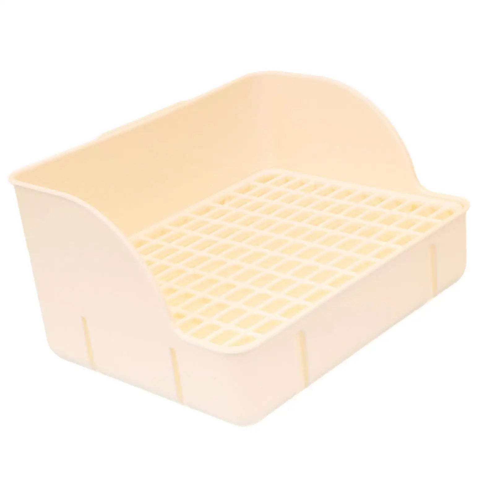 Rabbit Litter Box Durable Small Animals Litter Tray Corner Toilet Box for Ferrets Guinea Pigs Hamster Rats Cage Accessories Zpaxo white pp mesh