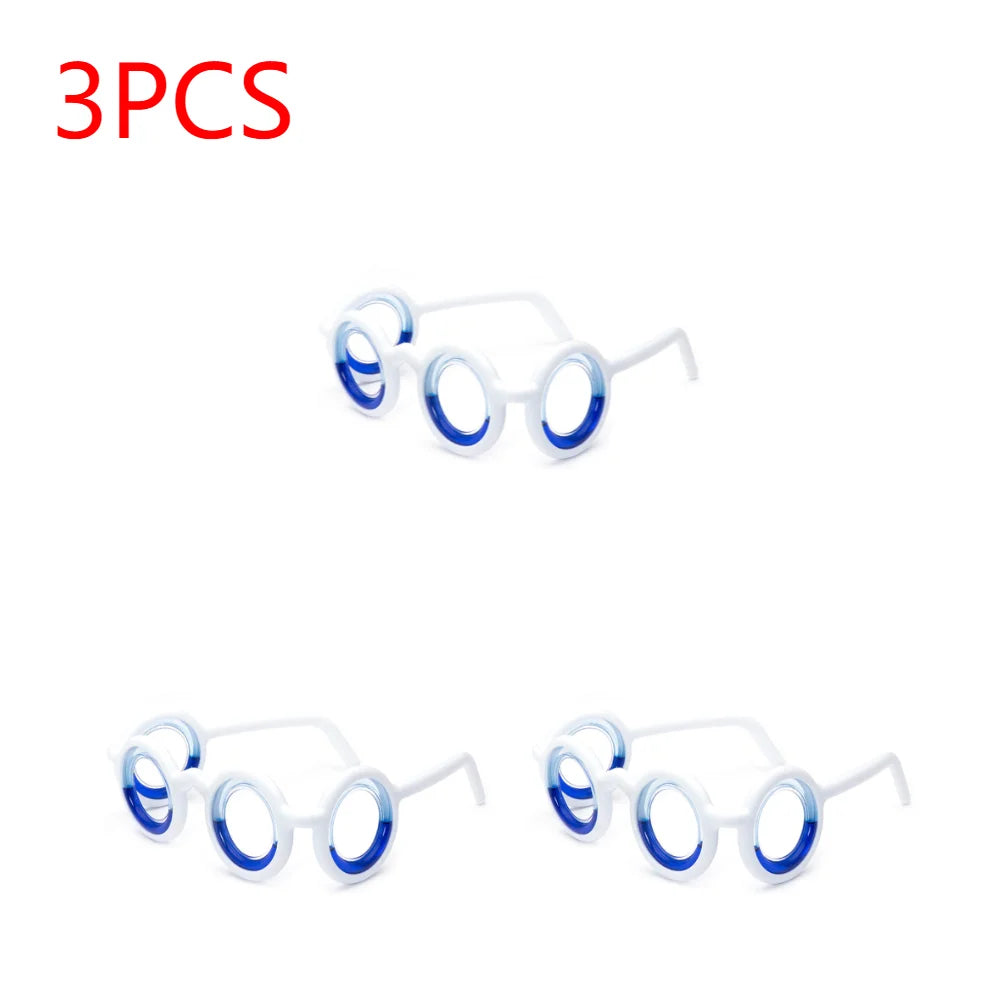 5-1PCS Anti-Nausea Eyewear Without Lens Multipurpose Motion Sickness Glasses Detachable Foldable for Old Adults Children Zpaxo 3PCS White