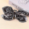 New Double-sided Hair Clip Large Cashew Flower Butterfly Knot Scratching Hair Accessory Shark Clip For Women Summer Vacation Zpaxo Black