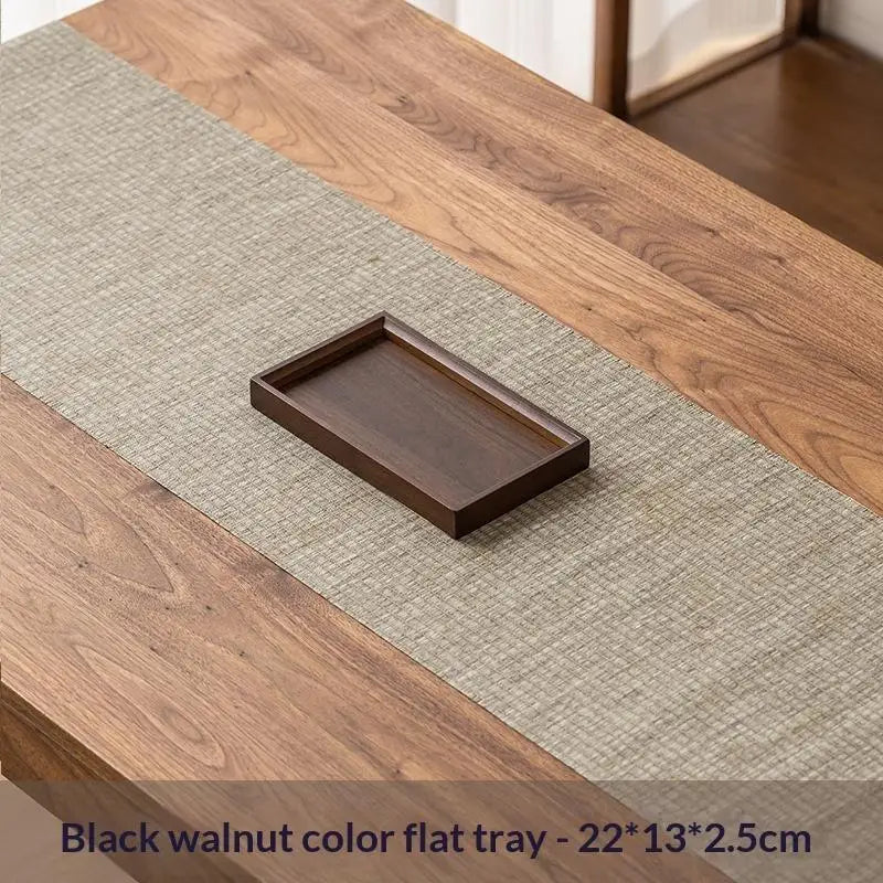 MRectangular Bamboo Wooden Decorate Tray Walnut Serving Display Plate Zpaxo A1