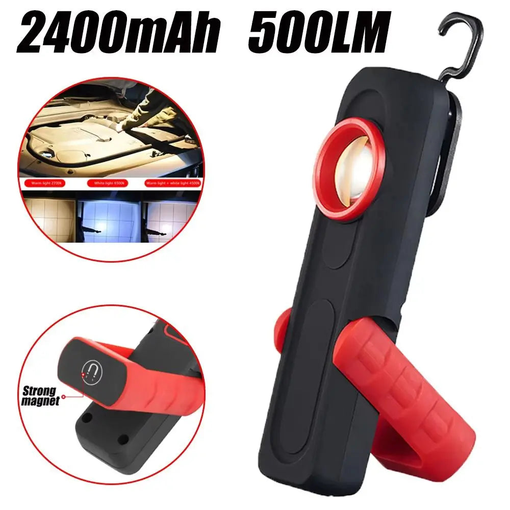 500LM Brightness Car Detailing Tools Magnetic Grip 2400mAh Battery Zpaxo