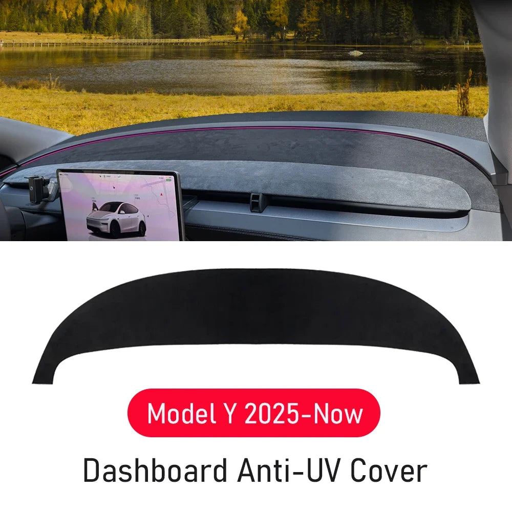 Car Juniper 2026 2025 Center Console Cover Pad Suede Anti-scratch Zpaxo Model Y 2025-Present suede