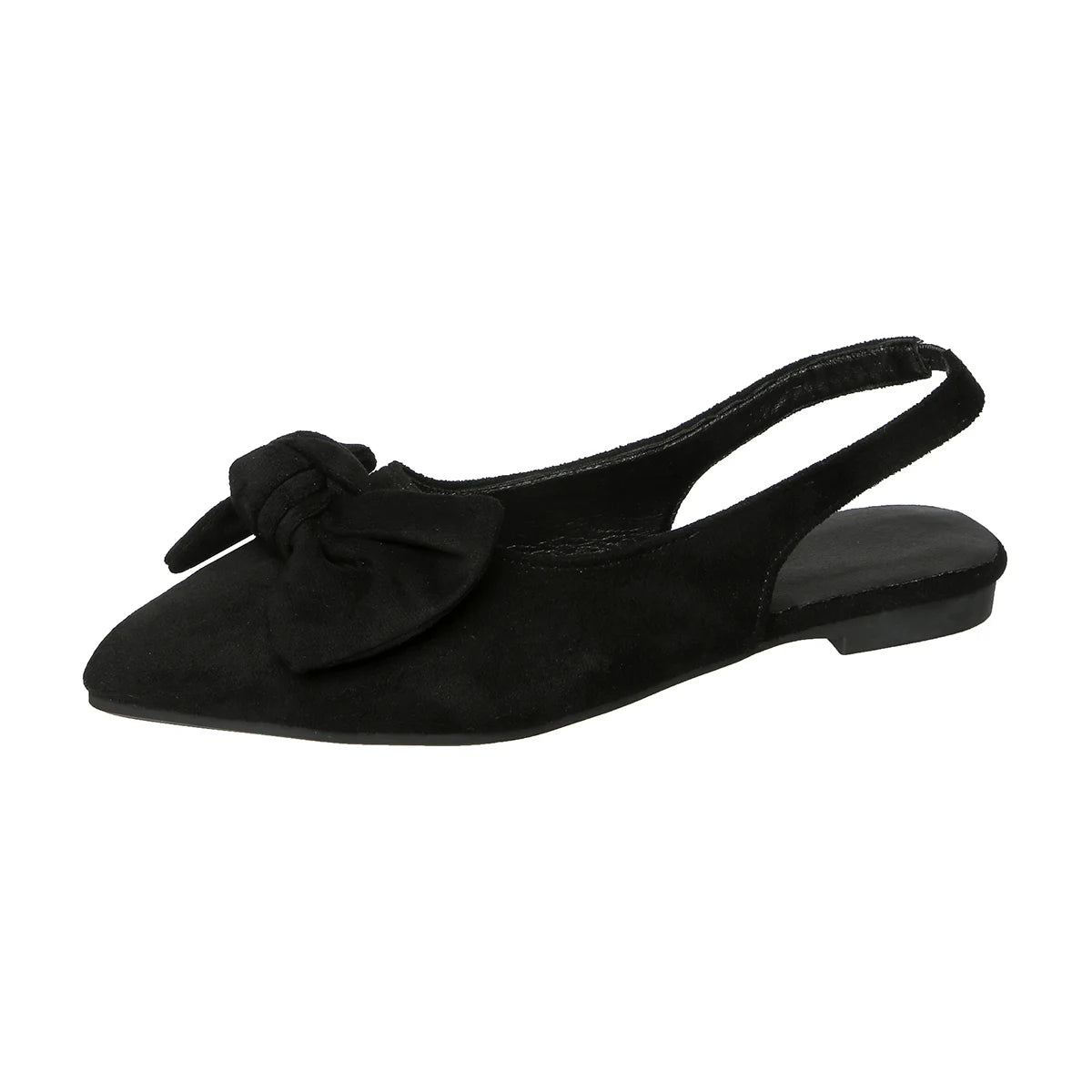 Women Shoes 2025 Flats Spring New Butterfly Knot Women Sling Backs Shoes Luxury Sexy Dress Thin Heel Pointed Toe Ladies Sandals Zpaxo black 35