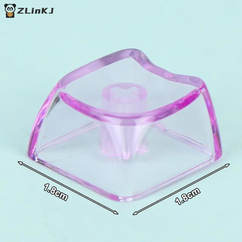 10 Cute Cat Shaped Transparent Keycaps PBT 1U Blank Key Caps MAO Zpaxo