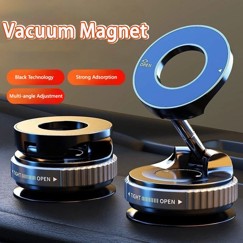 Magnetic Vacuum Car Phone Holder 360 Rotation Suction Cup Navigation