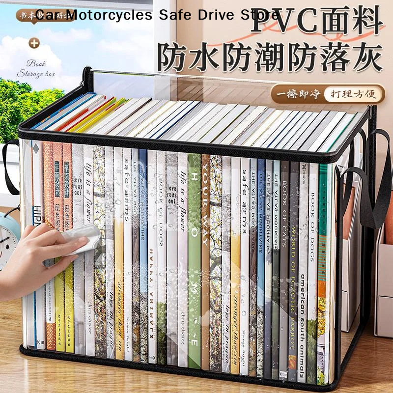 CMClear PVC Storage Box Flip-top Lid View Window Multi-use Organizer