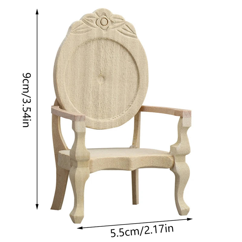 ▶1:12 Dollhouse Miniature Chair Armchair Furniture Home Model Decor Toy Doll House Accessories Zpaxo 1Pc