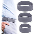 Adjustable Elastic Waistband Buckle with Magic Tape Metal Hooks Clip Belt Buckle High Elastic Belts Stretch Belt For Pants Jeans Zpaxo 1PC GRAY L