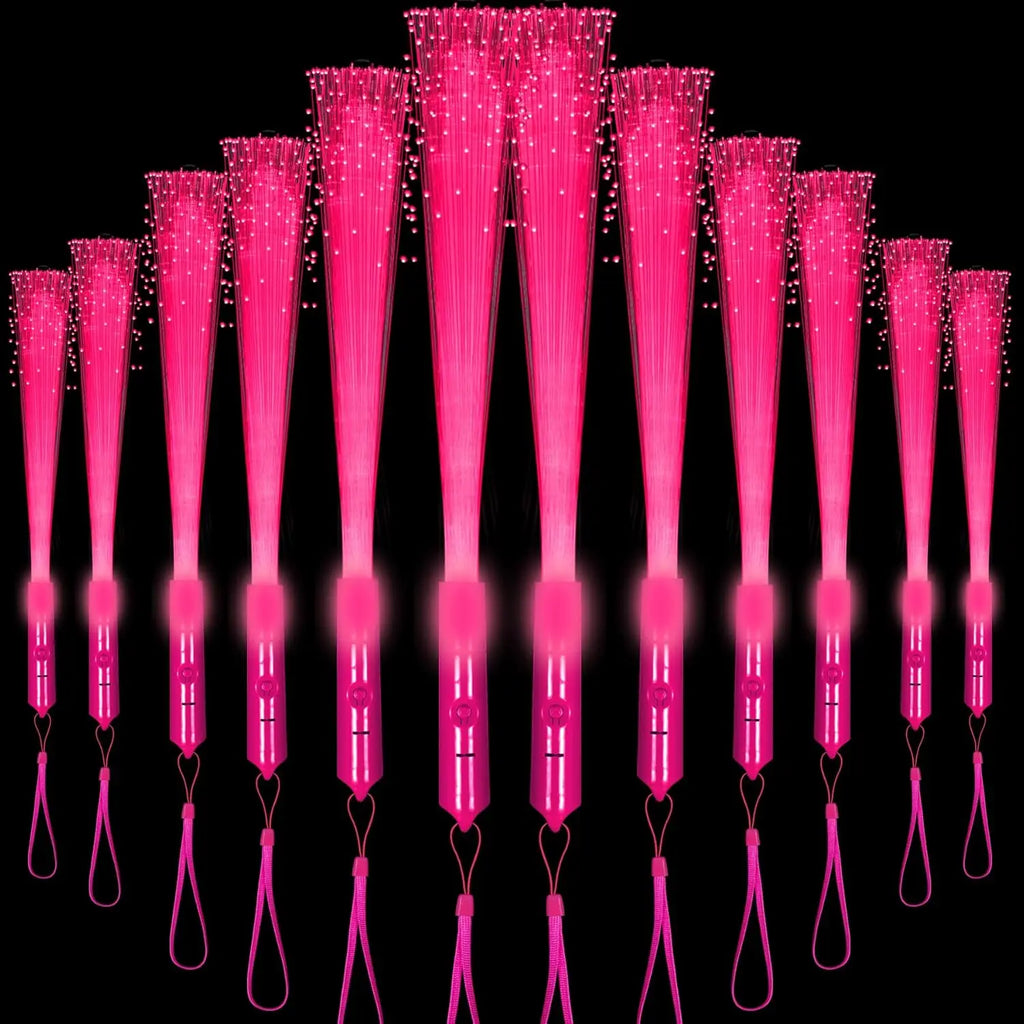LED Fiber Optic Stick Wands Bulk Light Up Sticks Flashing Glow 3