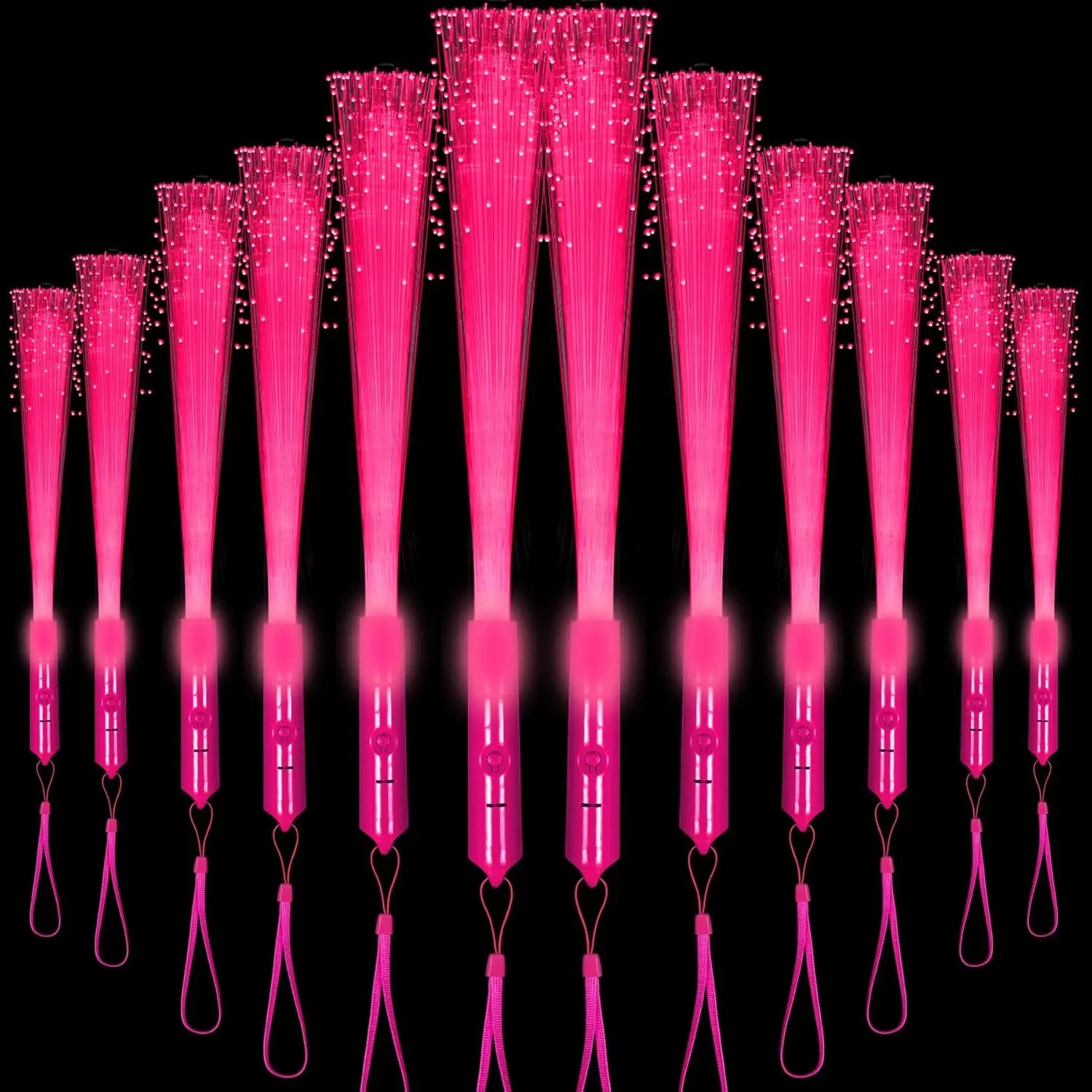 LED Fiber Optic Stick Wands Bulk Light Up Sticks Flashing Glow 3