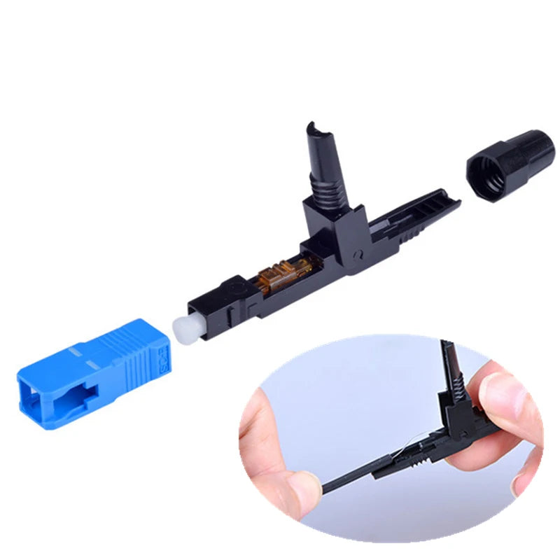 10-Pack SC/UPC Single-Mode Fiber Optic Quick Field Connectors