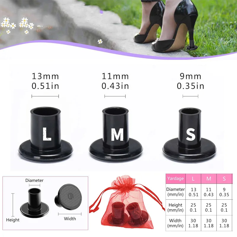 10 30 Heel Protectors Stiletto Dancing Covers Anti-slip Durable