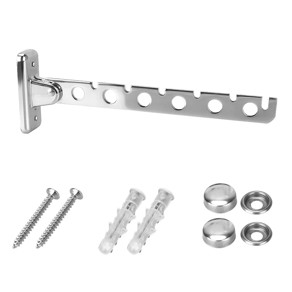 Indoor Space Saving Stainless Steel Wall Mounted Clothes Folding