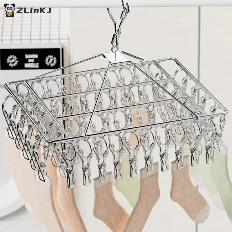 Metal Windproof Clothespin Laundry Hanger Clothesline Dryer Bra Towel Zpaxo