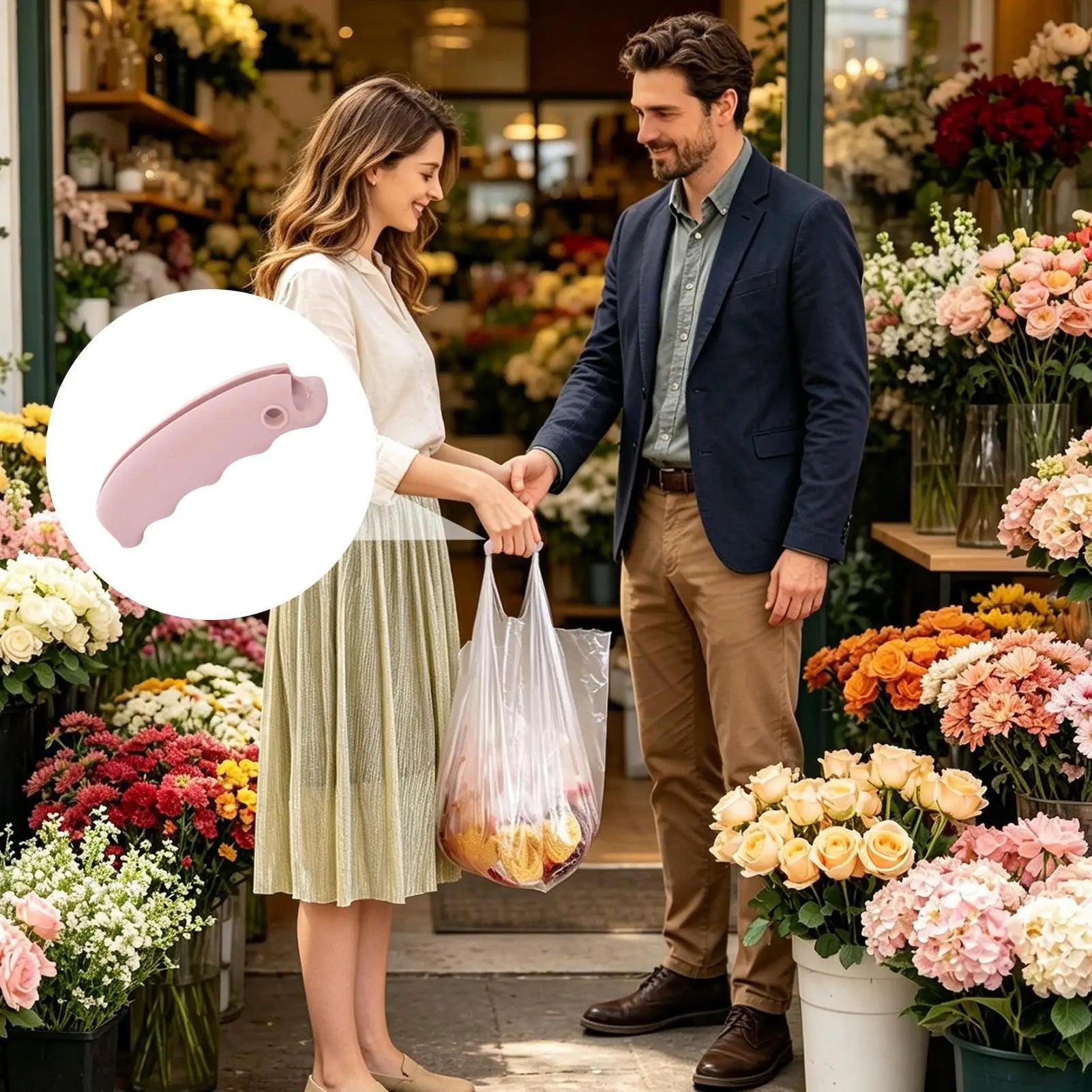 Grocery Bag Carrier Ergonomic Grip Lightweight Comfortable
