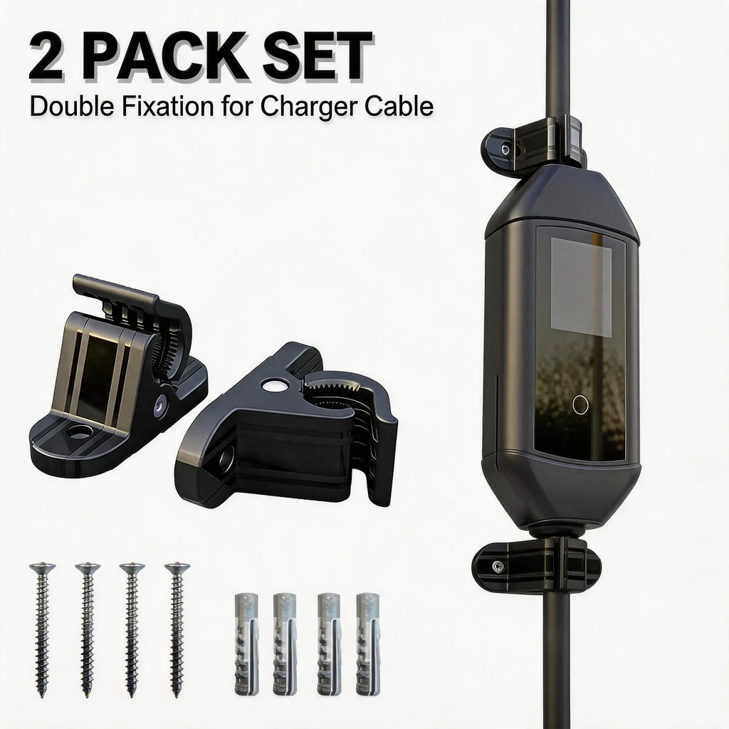 EV Charger Cable Wall Mount Bracket & Clamp – 2-Pack