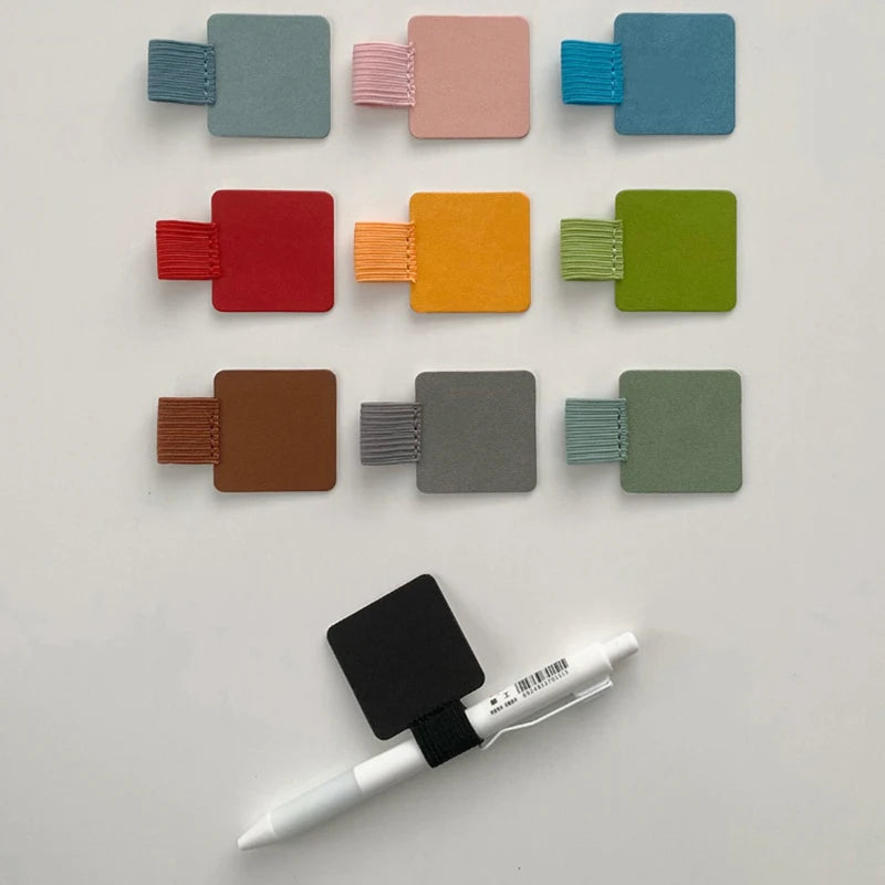 Pen Loops Pencil Holders Self-Adhesive PU Leather Pad For Stylus Pencil Books Notebooks Anti-lost Anti-fall Elastic Loops Zpaxo