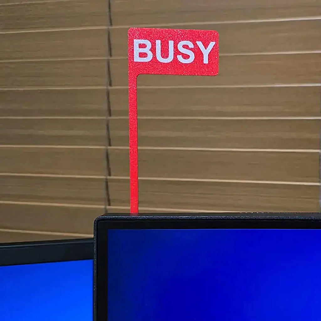 Office Desk Flag 3 Pieces Portable Focus Indicator Sign Red Alert Office Desk Flag for Women Home Work Computer Station School Zpaxo