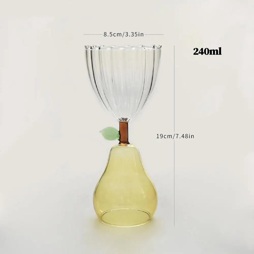 Cocktail Glasses Champagne Stem Cup Aesthetic Fruit Base Tall Kitchen