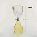 Cocktail Glasses Champagne Stem Cup Aesthetic Fruit Base Tall Kitchen