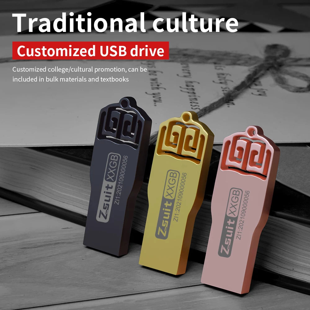 ZSUIT SX Creative USB Fash Drive 4GB 8GB 16GB Pen Drive 64GB Metal Memory Stick Pendrive128GB Custom Logo Gift 10Pcs U Disk Zpaxo
