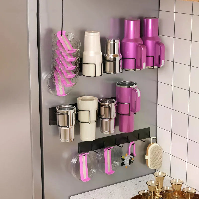 Rust-proof Storage Rack Sturdy Magnetic Cup Caddy Water Bottle Holder Zpaxo
