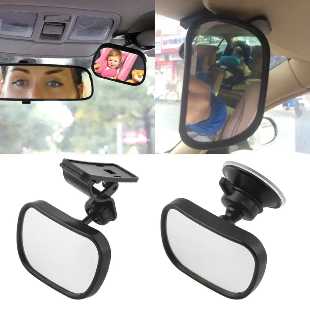 with Suction Baby View Mirror 360 Rotation Adjustable Baby Rear Convex Mirror Safety Clip-On Car Baby Kids Monitor Zpaxo