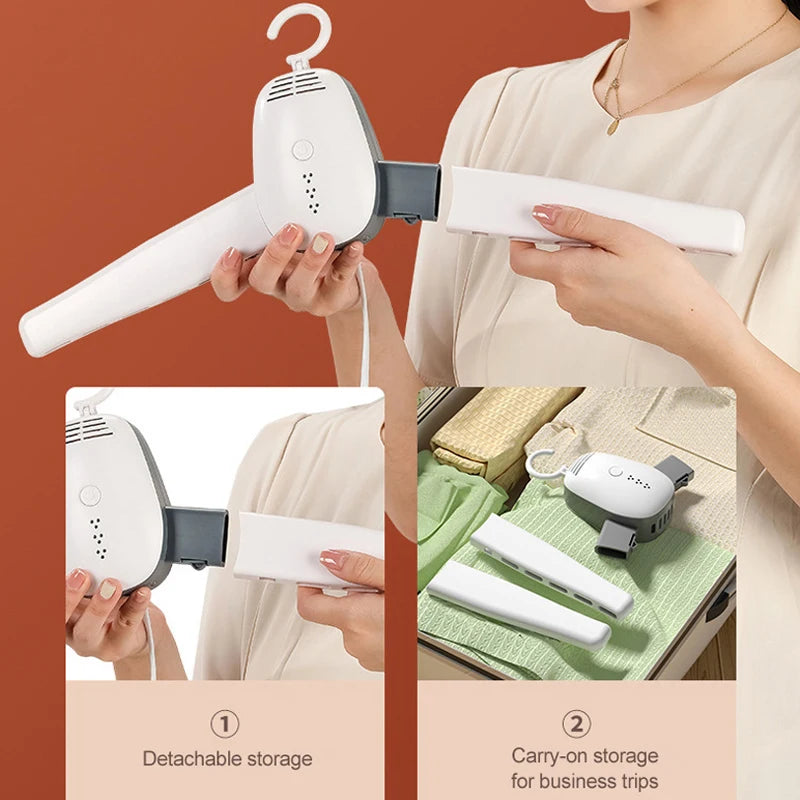 220V Clothes Dryer Shoe Dryer Electric Drying Rack Hang Dryer Machine Portable Travel Warm Air Dryer Household Zpaxo