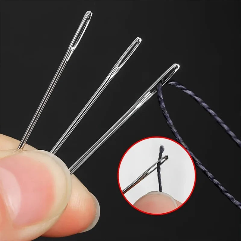 15-Piece Large Eye Sewing Needles – Yarn, Embroidery & Beading Kit Hand Sewing Needles Zpaxo