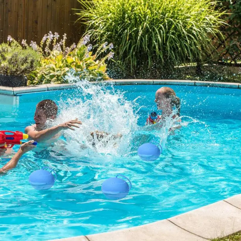 Refillable Water Balls Self-Sealing Silicone Quick Fill Water Balloons Refillable Outdoor Water Toys Water Bombs Balls For Beach Zpaxo