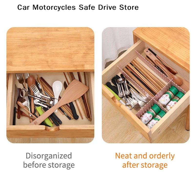 CM4PCS Adjustable Drawer Divider Partition Durable Storage Organiser
