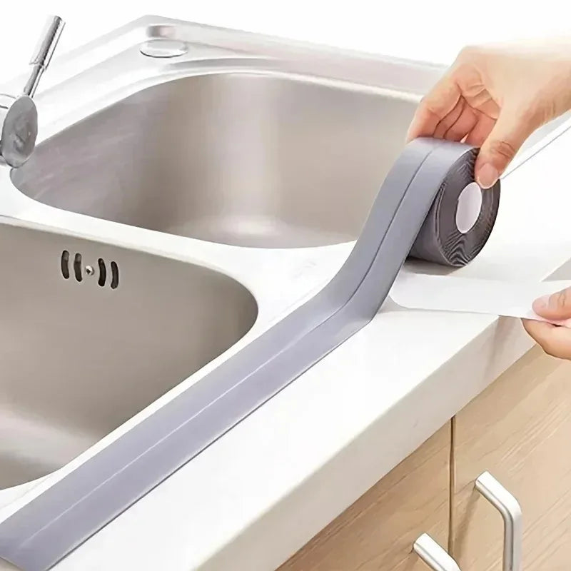 1m/3.2m PVC Waterproof Sealing Tape for Bathroom Sink, Shower, Bathtub and Toilet - Self Adhesive Wall Sticker Zpaxo
