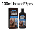 100ml Herbal Extract Fast Permanent Black Dye Grey Hair Shampoo Natural Black Beard Dye Shampoo For Men Hair Color Dye Cream Zpaxo 100ml X 3boxed