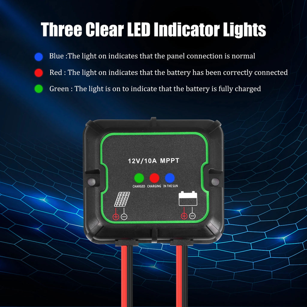 MPPT Solar Charge Controller 12V Efficiency Regulator LiFePO4 AGM