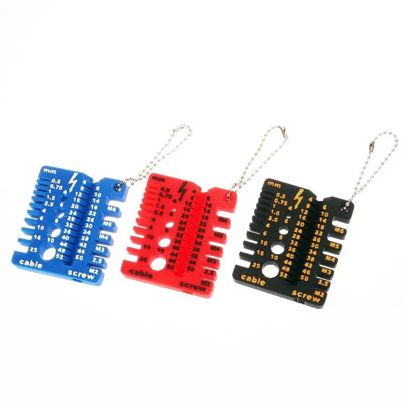 1Pcs Wire Screw Measuring Tool Screw Drill Bit Gauge 3D Printed Portable Nut And Drill Bit Thread Checker For Nuts Bolts Threads Zpaxo