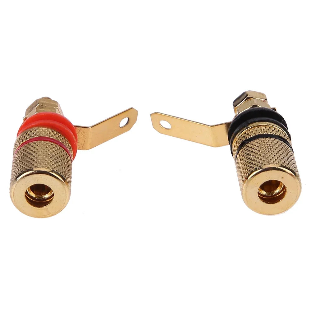 2- Gold Plated Amplifier Speaker Terminal Binding Post Banana Plug Zpaxo