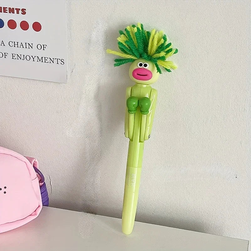 Furry Mechanical Boxing Stress Relief Pen Cartoon Funny Big Mouth Zpaxo Green B11286A