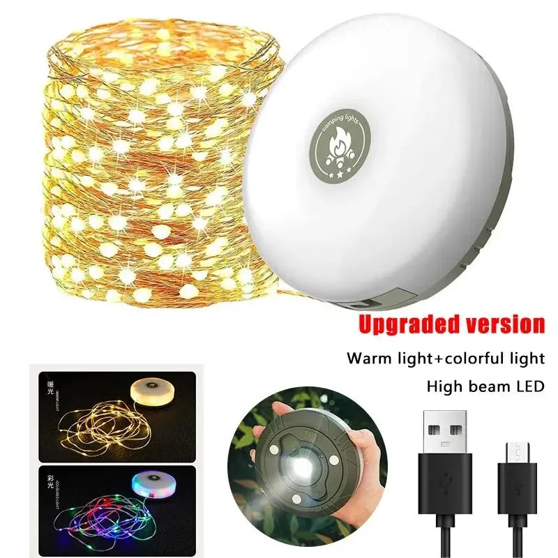 ESMARTER 10M Waterproof LED Camping Light Strip – RGB Tent Lamp