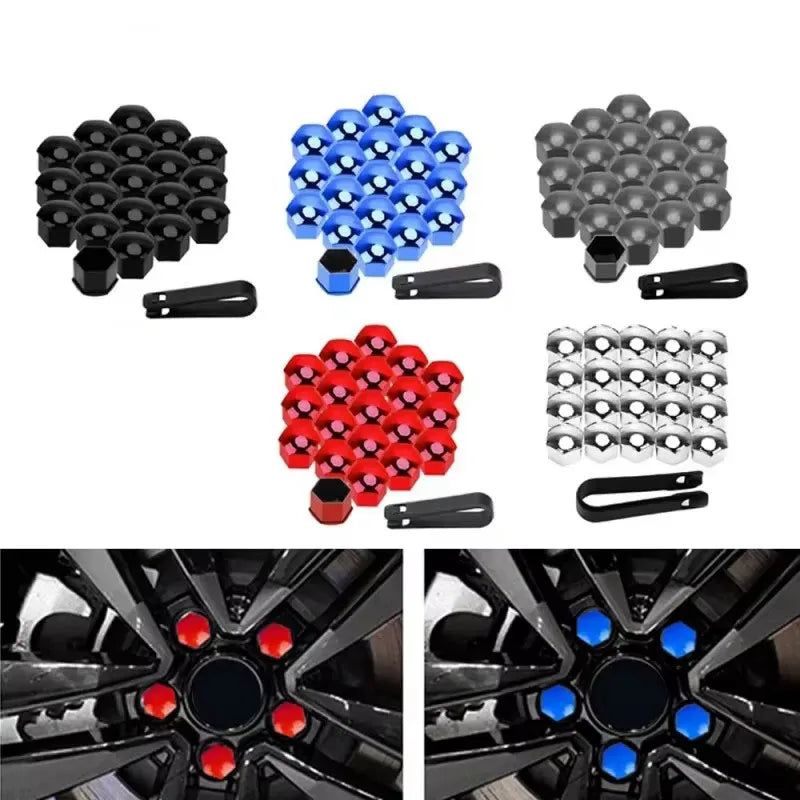 Car Wheel Nut Caps 17/19/21mm – Anti-Rust Hub Screw Covers