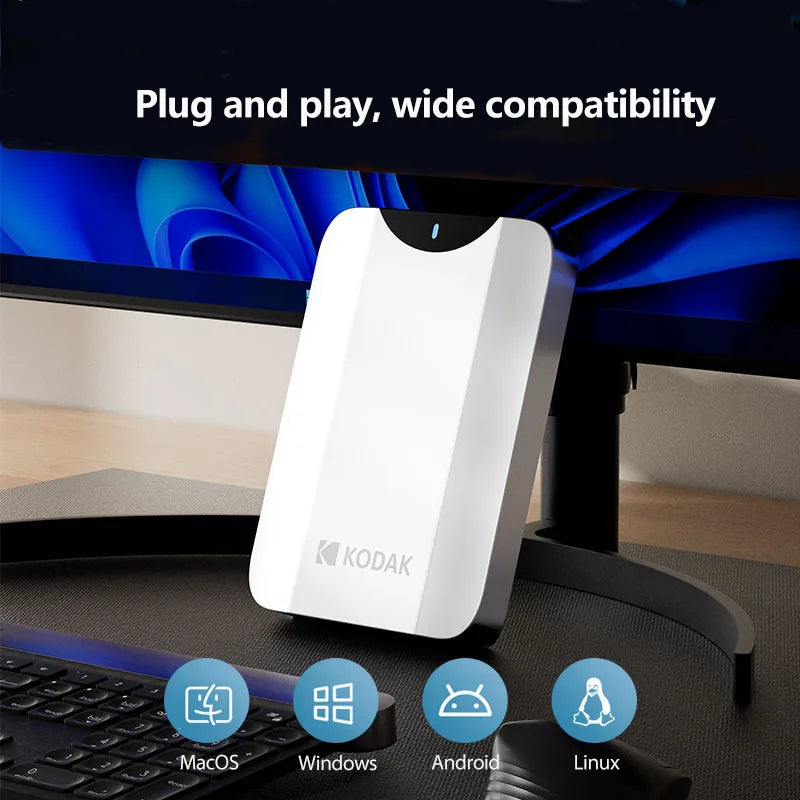 KODAK P230 Portable HDD 1TB External Hard Disk Drive 5Gbps PS4 PS5 Zpaxo