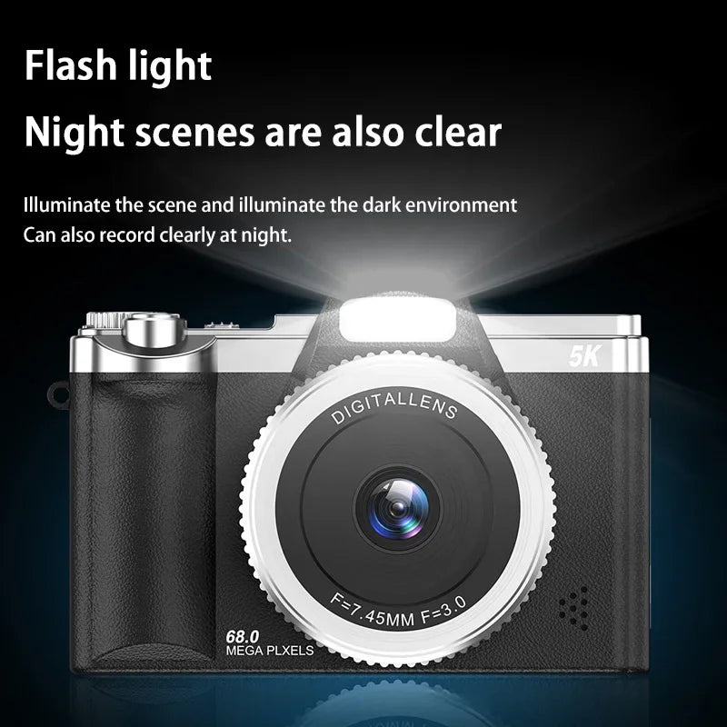Digital Camera 5K HD Pixel Ccd Portable Anti-shake Video Viewfinder