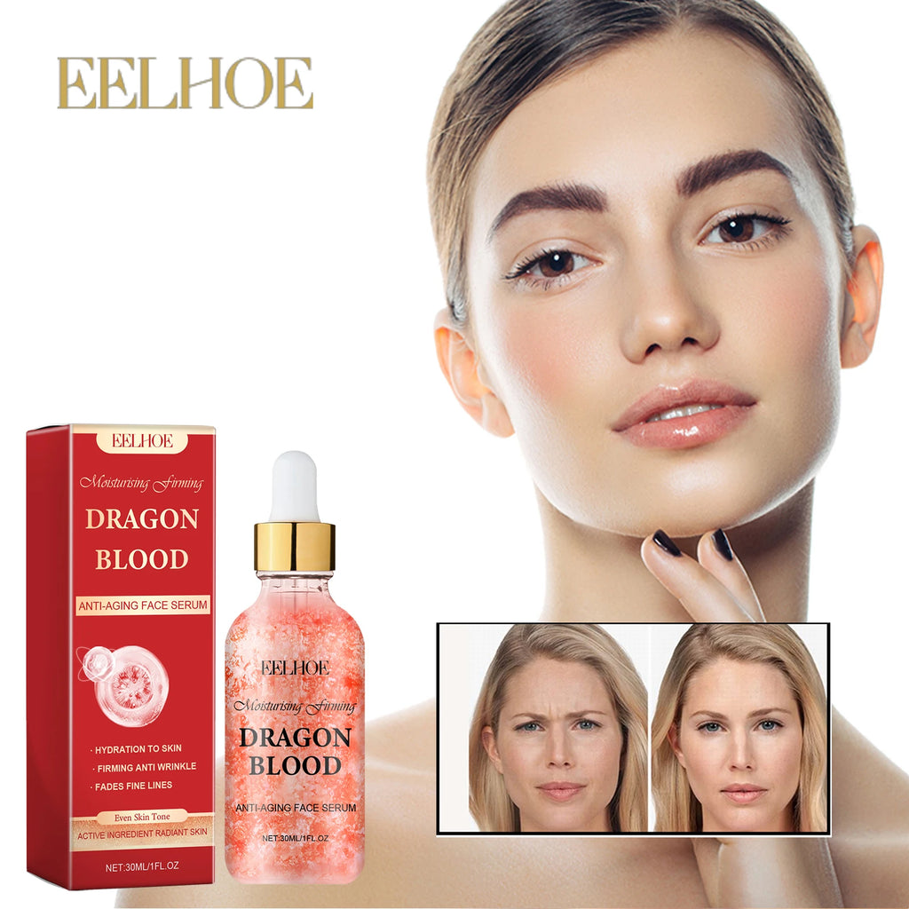 EELHOE Dragon Blood Placenta Royal Anti Aging Serum Fast Wrinkle Reduction Firming Lifting Brightening Moisturizing Face Care Zpaxo